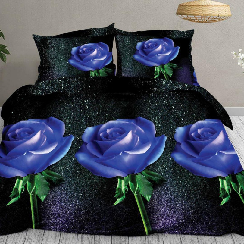 Lenjerie de Pat Bumbac Satinat 3D – 4 Piese | Confort Premium si Design Modern | COD 0645-S