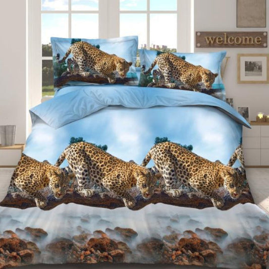 Lenjerie de Pat Bumbac Satinat 3D – 4 Piese | Confort Premium si Design Modern | COD 0649-S