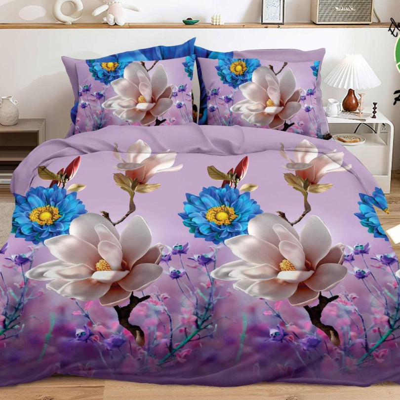 Lenjerie de Pat Bumbac Satinat 3D – 4 Piese | Confort Premium si Design Modern | COD 0655-S