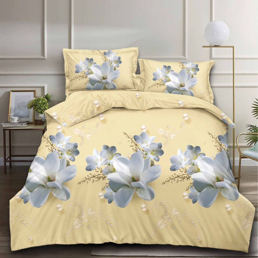 Lenjerie de Pat Bumbac Satinat 3D – 4 Piese | Confort Premium si Design Modern | COD 0658-S