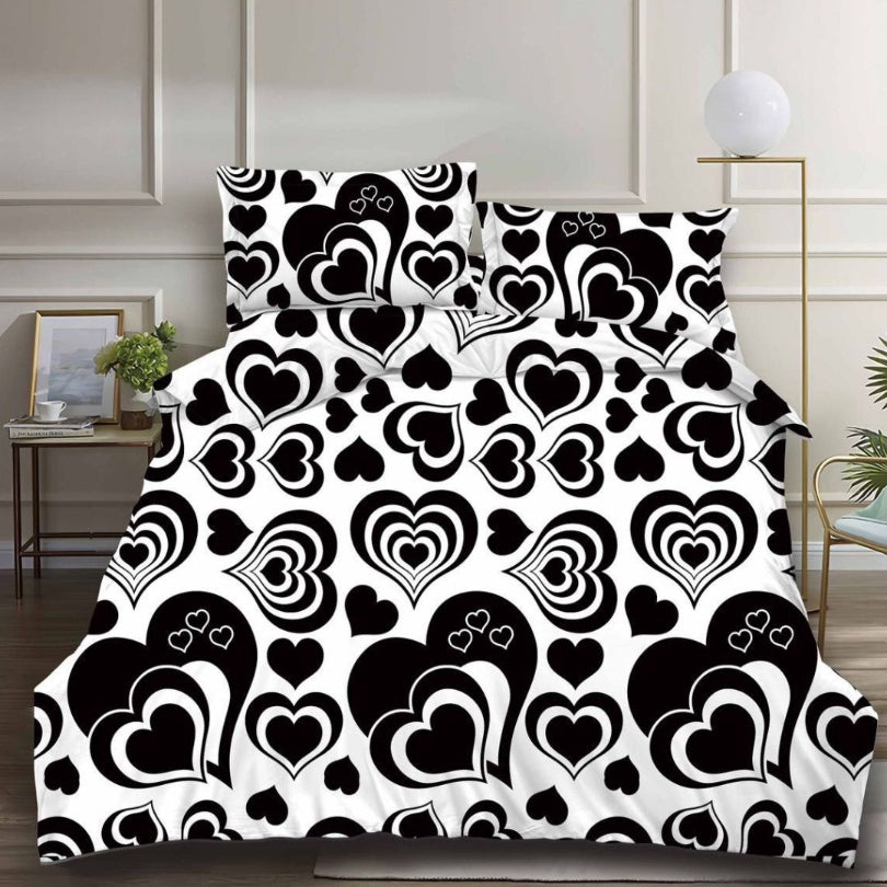 Lenjerie de Pat Bumbac Satinat 3D – 4 Piese | Confort Premium si Design Modern | COD 0662-S