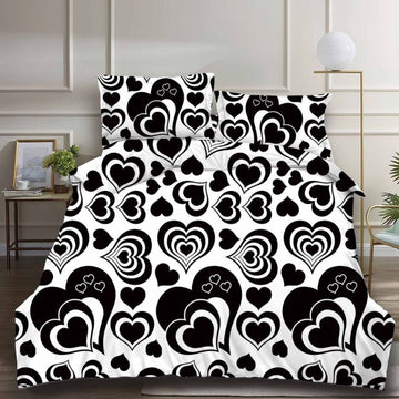 Lenjerie de Pat Bumbac Satinat 3D – 4 Piese | Confort Premium si Design Modern | COD 0662-S