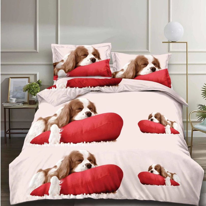 Lenjerie de Pat Bumbac Satinat 3D – 4 Piese | Confort Premium si Design Modern | COD 0663-S