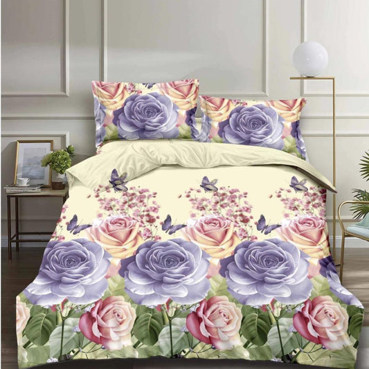 Lenjerie de Pat Bumbac Satinat 3D – 4 Piese | Confort Premium si Design Modern | COD 0664-S