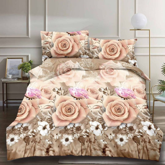 Lenjerie de Pat Bumbac Satinat 3D – 4 Piese | Confort Premium si Design Modern | COD 0668-S