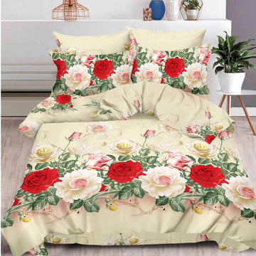 Lenjerie de Pat Bumbac Satinat 3D – 4 Piese | Confort Premium si Design Modern | COD 0672-S