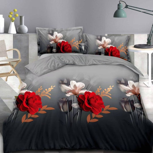 Lenjerie de Pat Bumbac Satinat 3D – 4 Piese | Confort Premium si Design Modern | COD 0675-S