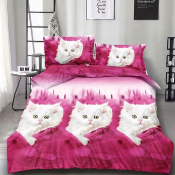 Lenjerie de Pat Bumbac Satinat 3D – 4 Piese | Confort Premium si Design Modern | COD 1334-S 