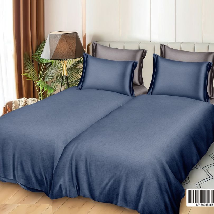 Lenjerie de Pat Bumbac Satinat 7 Piese – Finisaj Lucios, Confort și Eleganță Premium | COD 1350-S