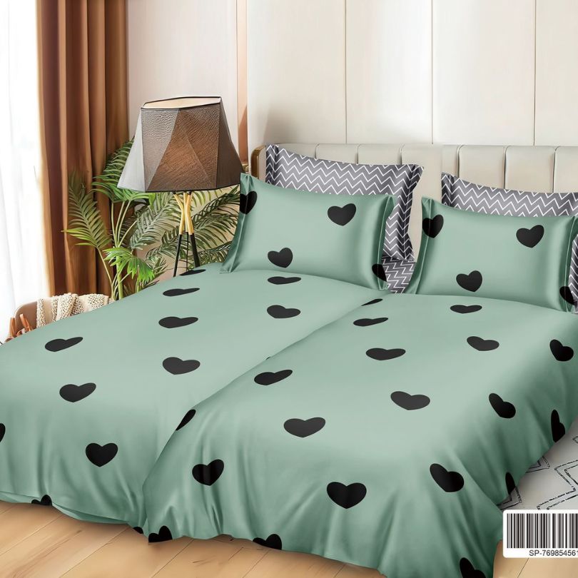 Lenjerie de Pat Bumbac Satinat 7 Piese – Finisaj Lucios, Confort și Eleganță Premium | COD 1356-S