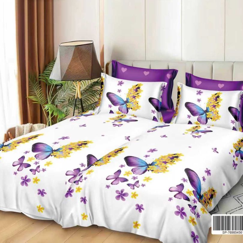 Lenjerie de Pat Bumbac Satinat 7 Piese – Finisaj Lucios, Confort și Eleganță Premium | COD 1360-S