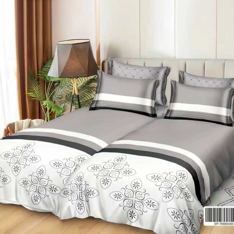 Lenjerie de Pat Bumbac Satinat 7 Piese – Finisaj Lucios, Confort și Eleganță Premium | COD 1369-S