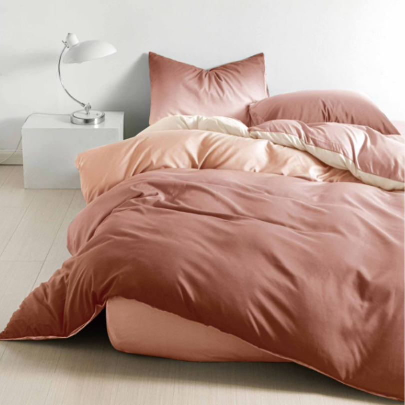 Lenjerie de Pat Bumbac Satinat cu Elastic – 4 Piese | Confort si Eleganta | COD 0445 - S
