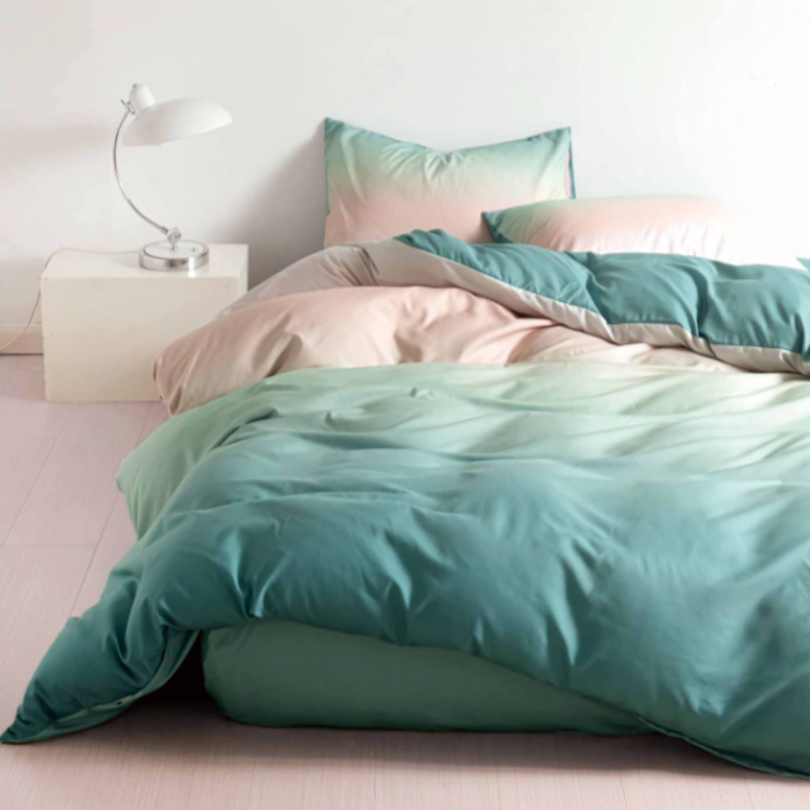 Lenjerie de Pat Bumbac Satinat cu Elastic – 4 Piese | Confort si Eleganta | COD 0447 - S