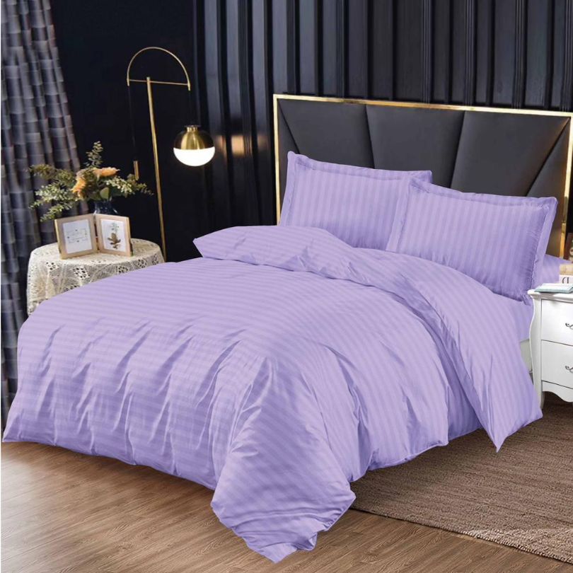 Lenjerie de Pat Damasc 4 Piese cu Elastic – Eleganta si Confort Premium | COD 0870-S