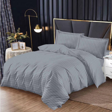 Lenjerie de Pat Damasc 4 Piese cu Elastic – Eleganta si Confort Premium | COD 0873-S