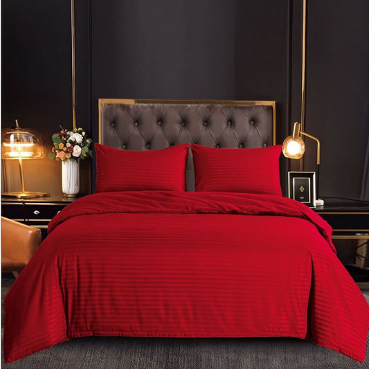 Lenjerie de Pat Damasc 4 Piese cu Elastic – Eleganta si Confort Premium | COD 1519-S