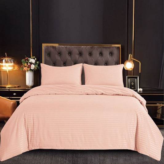 Lenjerie de Pat Damasc 4 Piese cu Elastic – Eleganta si Confort Premium | COD 1536-S