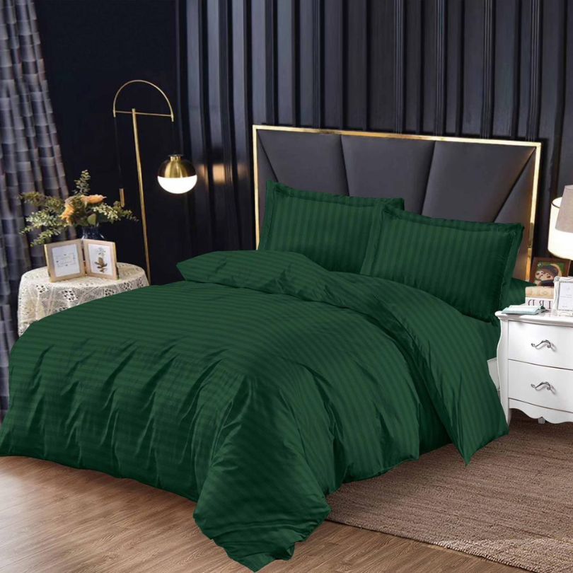 Lenjerie de Pat Damasc 4 Piese cu Elastic – Eleganta si Confort Premium | COD 1614-S