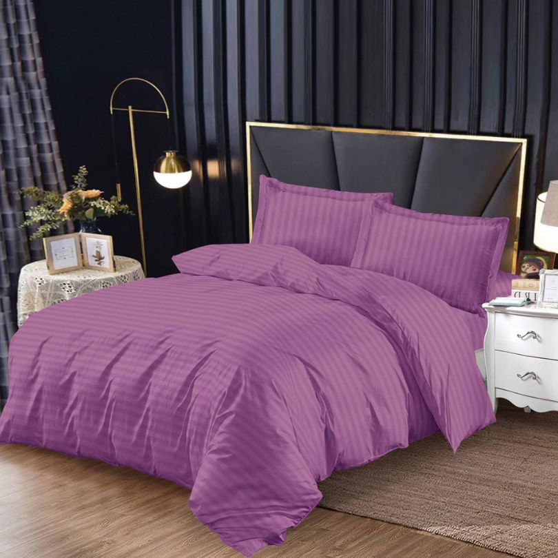 Lenjerie de Pat Damasc 4 Piese cu Elastic – Eleganta si Confort Premium | COD 1616-S