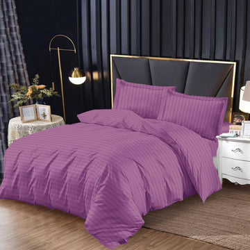 Lenjerie de Pat Damasc 4 Piese cu Elastic – Eleganta si Confort Premium | COD 1616-S