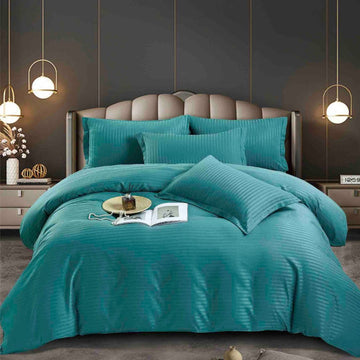 Lenjerie de Pat Damasc – 6 Piese | Eleganta si Rafinament pentru Dormitorul Tau| COD 0564-J