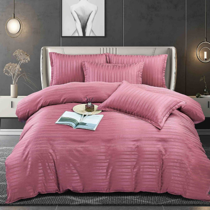 Lenjerie de Pat Damasc – 6 Piese | Eleganta si Rafinament pentru Dormitorul Tau| COD 0572-J