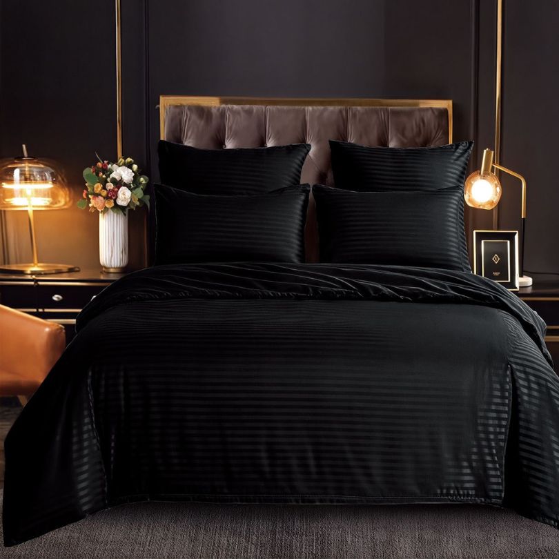 Lenjerie de Pat Damasc 6 Piese cu Elastic – Eleganta si Confort Premium | COD 1544-S