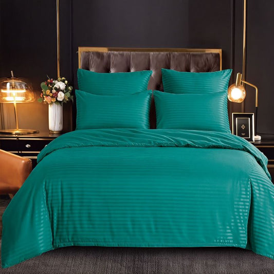 Lenjerie de Pat Damasc 6 Piese cu Elastic – Eleganta si Confort Premium | COD 1546-S