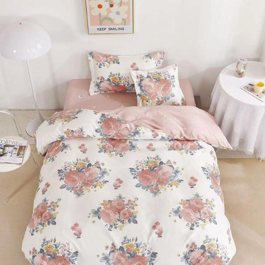 Lenjerie de Pat Finet 1 Persoana cu Elastic 4 Piese – Confort Premium si Design Modern | COD 0719-S