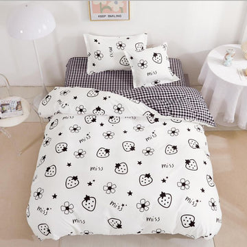 Lenjerie de Pat Finet 1 Persoana cu Elastic 4 Piese – Confort Premium si Design Modern | COD 0723-S