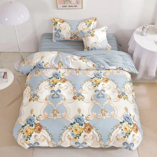 Lenjerie de Pat Finet 1 Persoana cu Elastic 4 Piese – Confort Premium si Design Modern | COD 0724-S