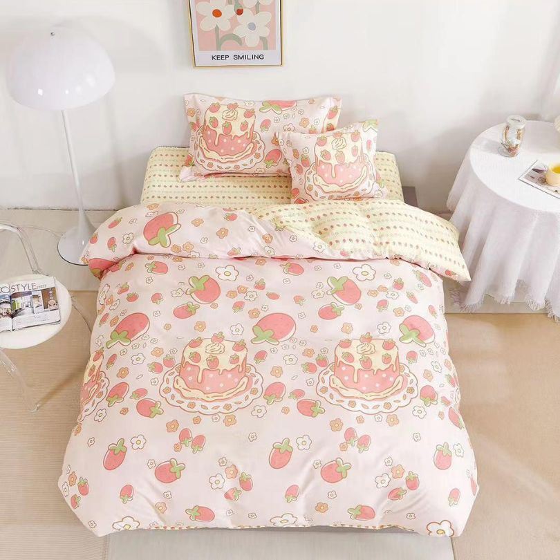 Lenjerie de Pat Finet 1 Persoana cu Elastic 4 Piese – Confort Premium si Design Modern | COD 0725-S