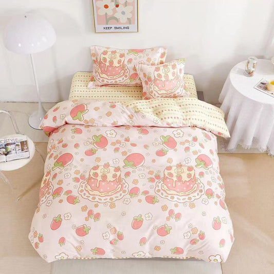 Lenjerie de Pat Finet 1 Persoana cu Elastic 4 Piese – Confort Premium si Design Modern | COD 0725-S