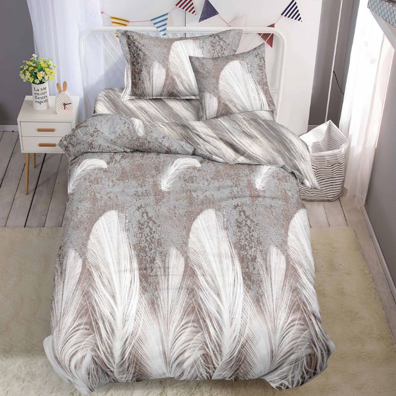 Lenjerie de Pat Finet 1 Persoana cu Elastic 4 Piese – Confort Premium si Design Modern | COD 1280-S