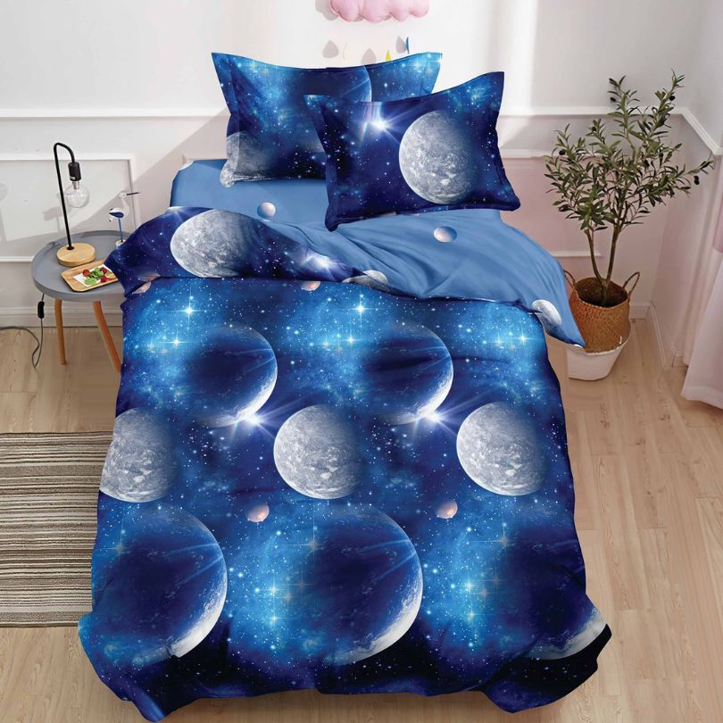 Lenjerie de Pat Finet 1 Persoana cu Elastic 4 Piese – Confort Premium si Design Modern | COD 1284-S