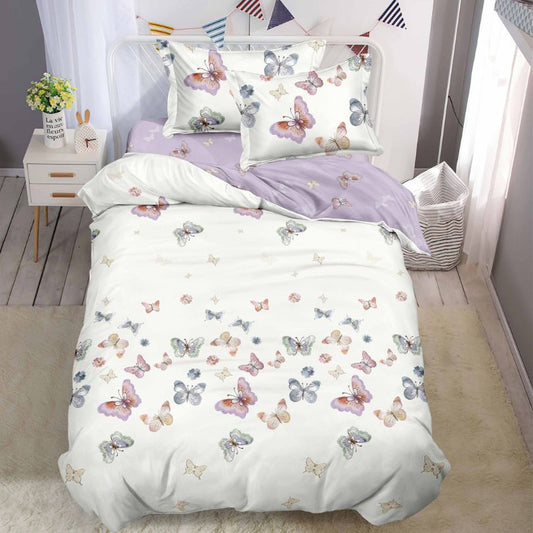 Lenjerie de Pat Finet 1 Persoana cu Elastic 4 Piese – Confort Premium si Design Modern | COD 1286-S