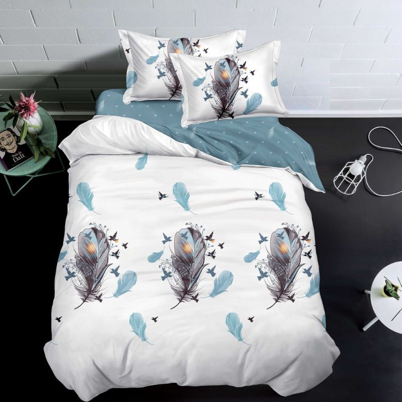 Lenjerie de Pat Finet 1 Persoana cu Elastic 4 Piese – Confort Premium si Design Modern | COD 1290-S