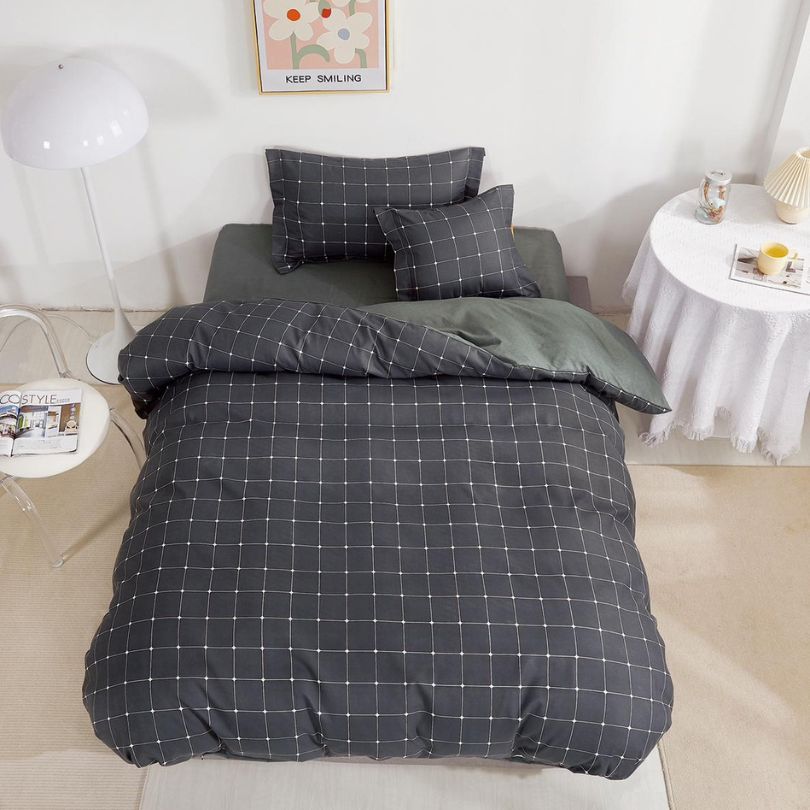 Lenjerie de Pat Finet 1 Persoana cu Elastic 4 Piese – Confort Premium si Design Modern | COD 1292-S