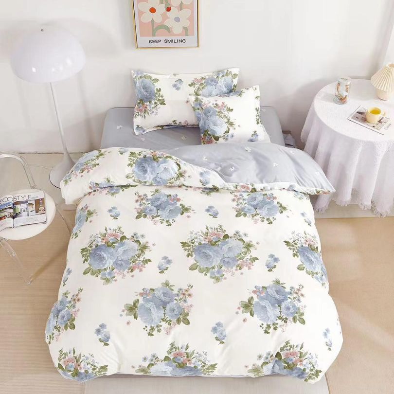 Lenjerie de Pat Finet 1 Persoana cu Elastic 4 Piese – Confort Premium si Design Modern | COD 1295-S