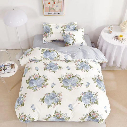 Lenjerie de Pat Finet 1 Persoana cu Elastic 4 Piese – Confort Premium si Design Modern | COD 1295-S