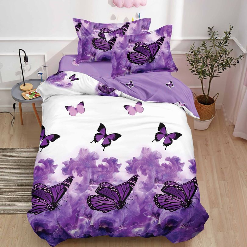 Lenjerie de Pat Finet 1 Persoana cu Elastic 4 Piese – Confort Premium si Design Modern | COD 1302-S