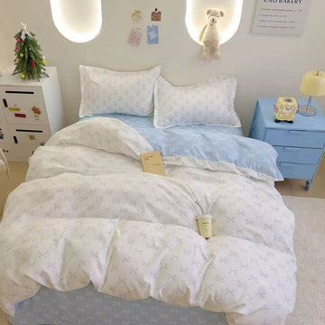 Lenjerie de Pat Finet 1 Persoana cu Elastic 4 Piese – Confort Premium si Design Modern | COD 1311-S