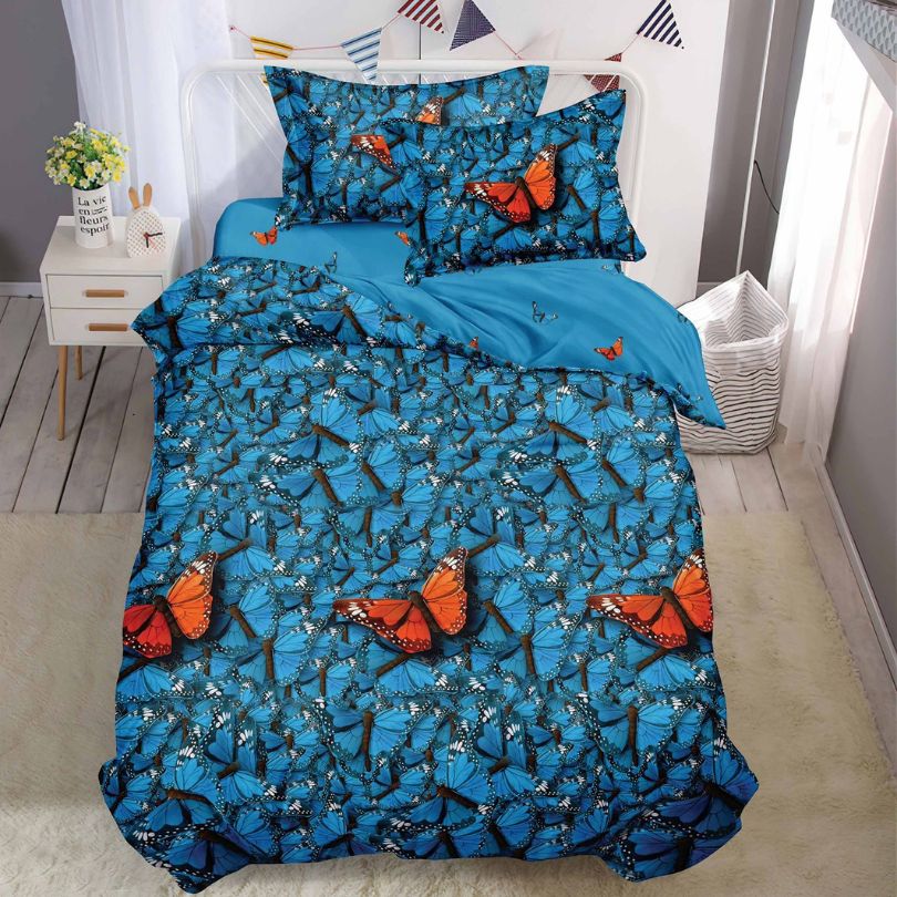 Lenjerie de Pat Finet 1 Persoana cu Elastic 4 Piese – Confort Premium si Design Modern | COD 1313-S