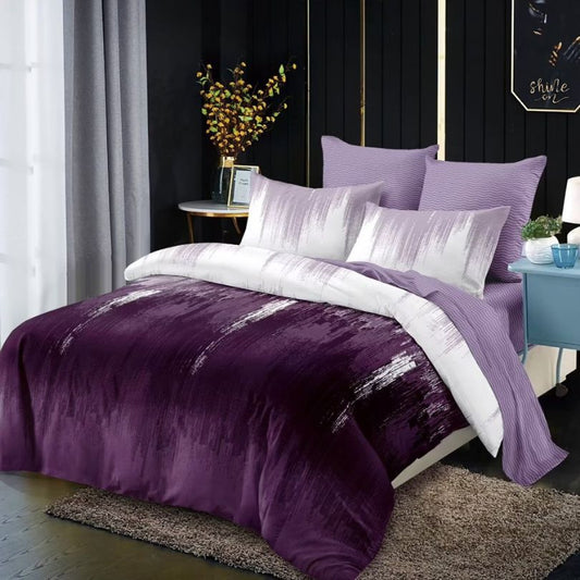 Lenjerie de Pat Finet 6 Piese cu Elastic – Premium, 100% Bumbac | 0003-PV