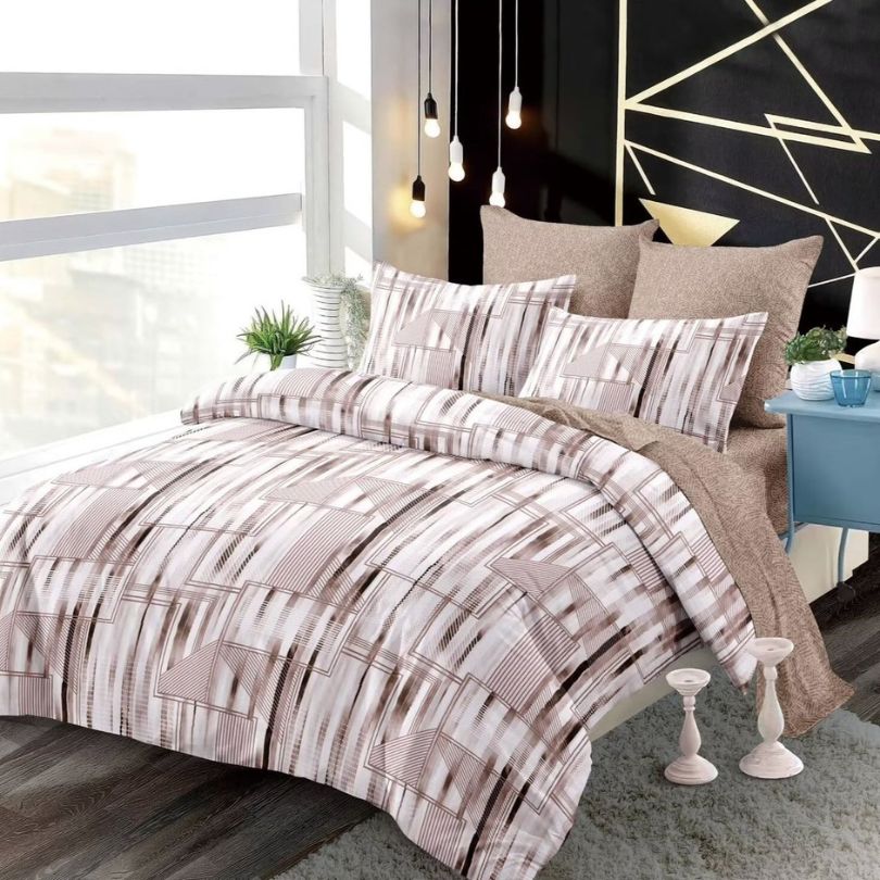 Lenjerie de Pat Finet 6 Piese cu Elastic – Premium, 100% Bumbac | 0004-PV