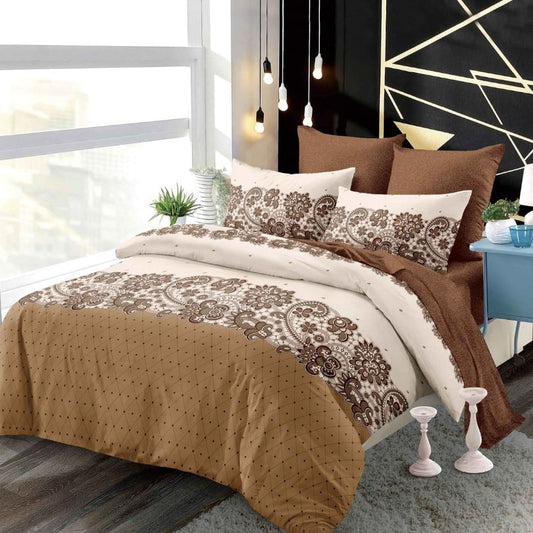 Lenjerie de Pat Finet 6 Piese cu Elastic – Premium, 100% Bumbac | 0015-PV