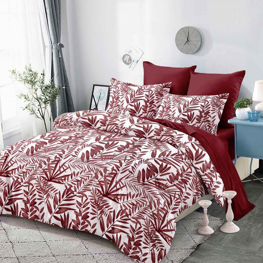 Lenjerie de Pat Finet 6 Piese cu Elastic – Premium, 100% Bumbac | 0019-PV