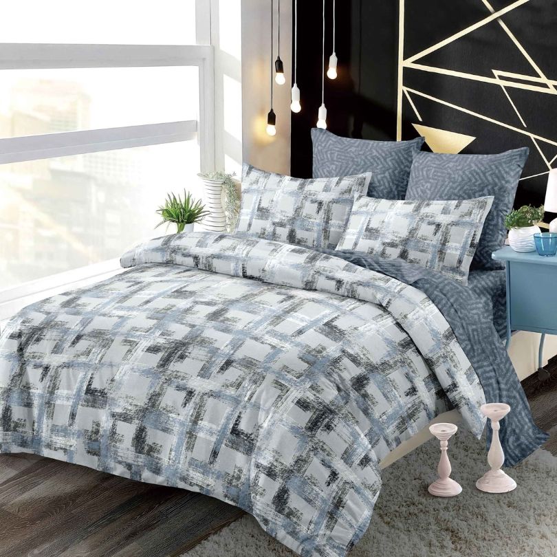 Lenjerie de Pat Finet 6 Piese cu Elastic – Premium, 100% Bumbac | 0021-PV