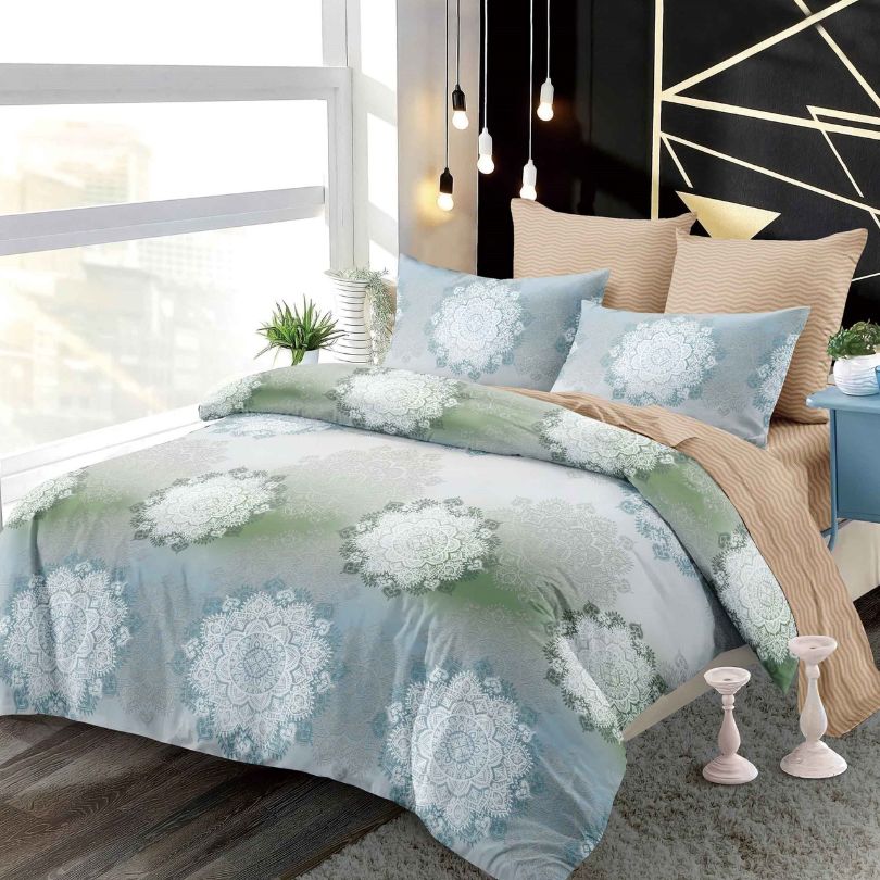 Lenjerie de Pat Finet 6 Piese cu Elastic – Premium, 100% Bumbac | 0022-PV